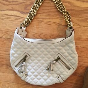 Marc Jacobs Beige Leather Melinda Chain Hobo Bag